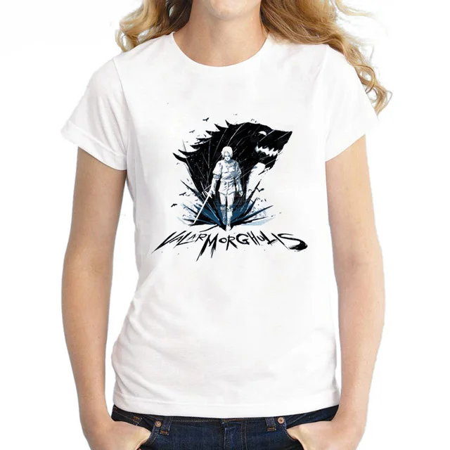 Игра престолов Футболка женская футболка Валар моргулис модель одежда 2019 летний