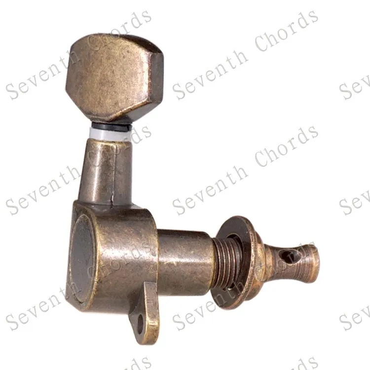 Набор 6 шт. Sealed-gear Guitar Tuning Pegs ключи тюнеры машинные головки для гитары-хромовый и черный и золотистый выбор