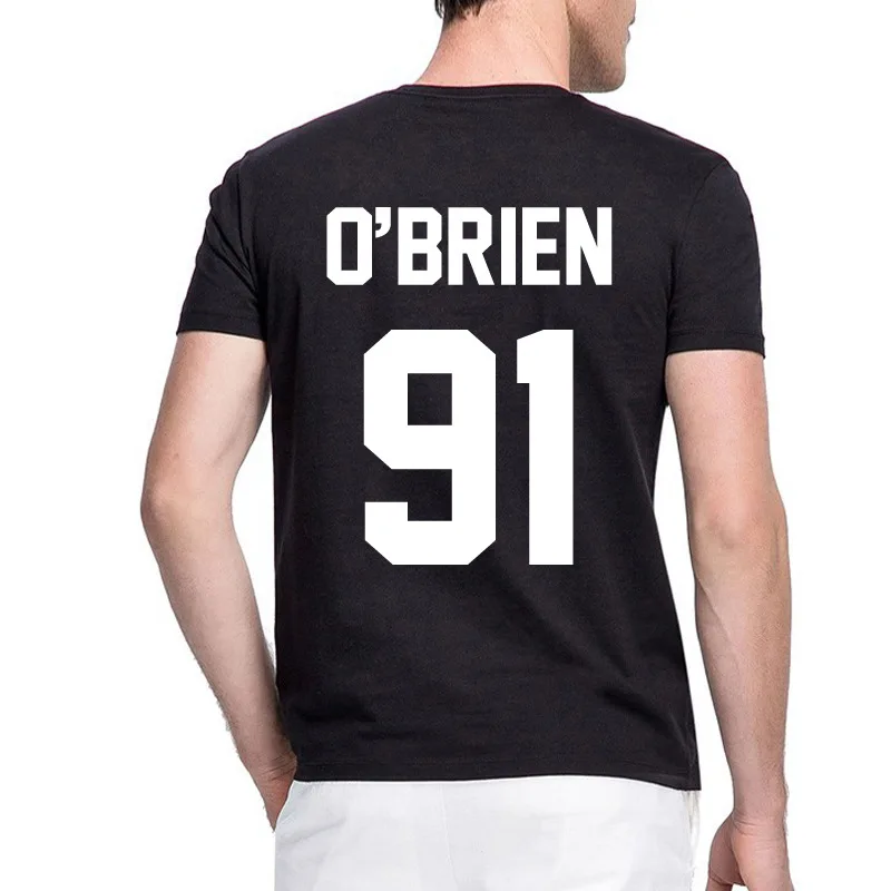Dylan O'Brien футболка O'BRIEN 91 Футболка с принтом сбоку сзади модная женская мужская