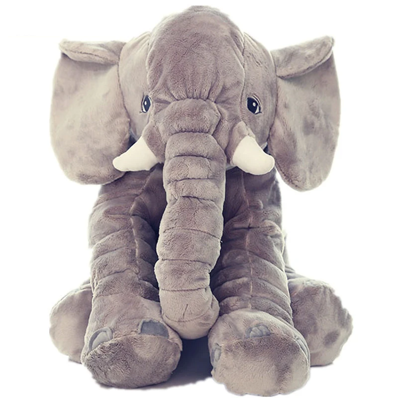 

60cm Stuffed Animals Simulated Elephant Doll Figure Toys Plush Pillow Girl Kids Birthday Gift Sofa Decoration Bed Partner