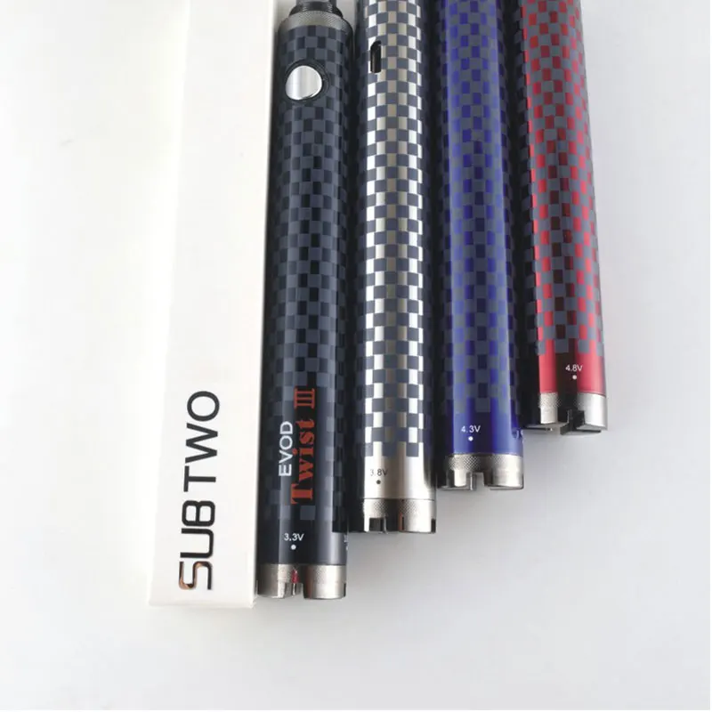 Аккумулятор EVOD Twist III 10 шт./лот 1600 мАч регулируемое напряжение 3 4 8 в подходит для