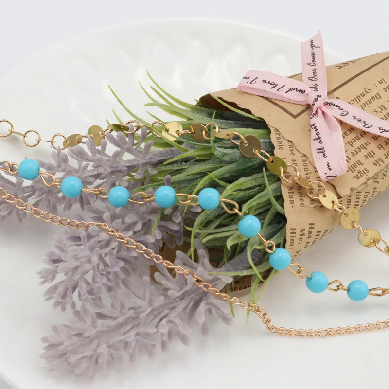 Seblasy Женская Длинная цепочка в богемном стиле с кисточками и блестками