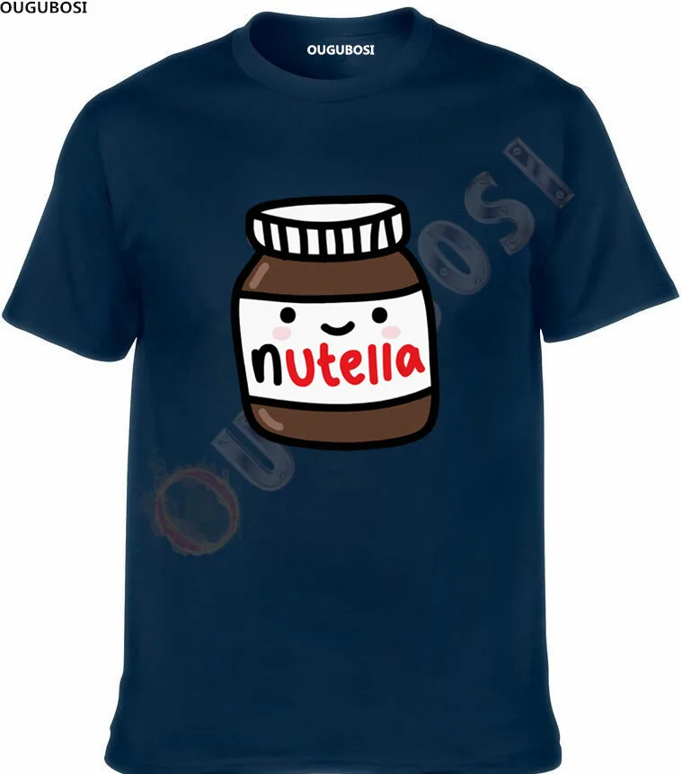 Бесплатная доставка с изображением шоколадной пасты Nutella лесной орех футболка