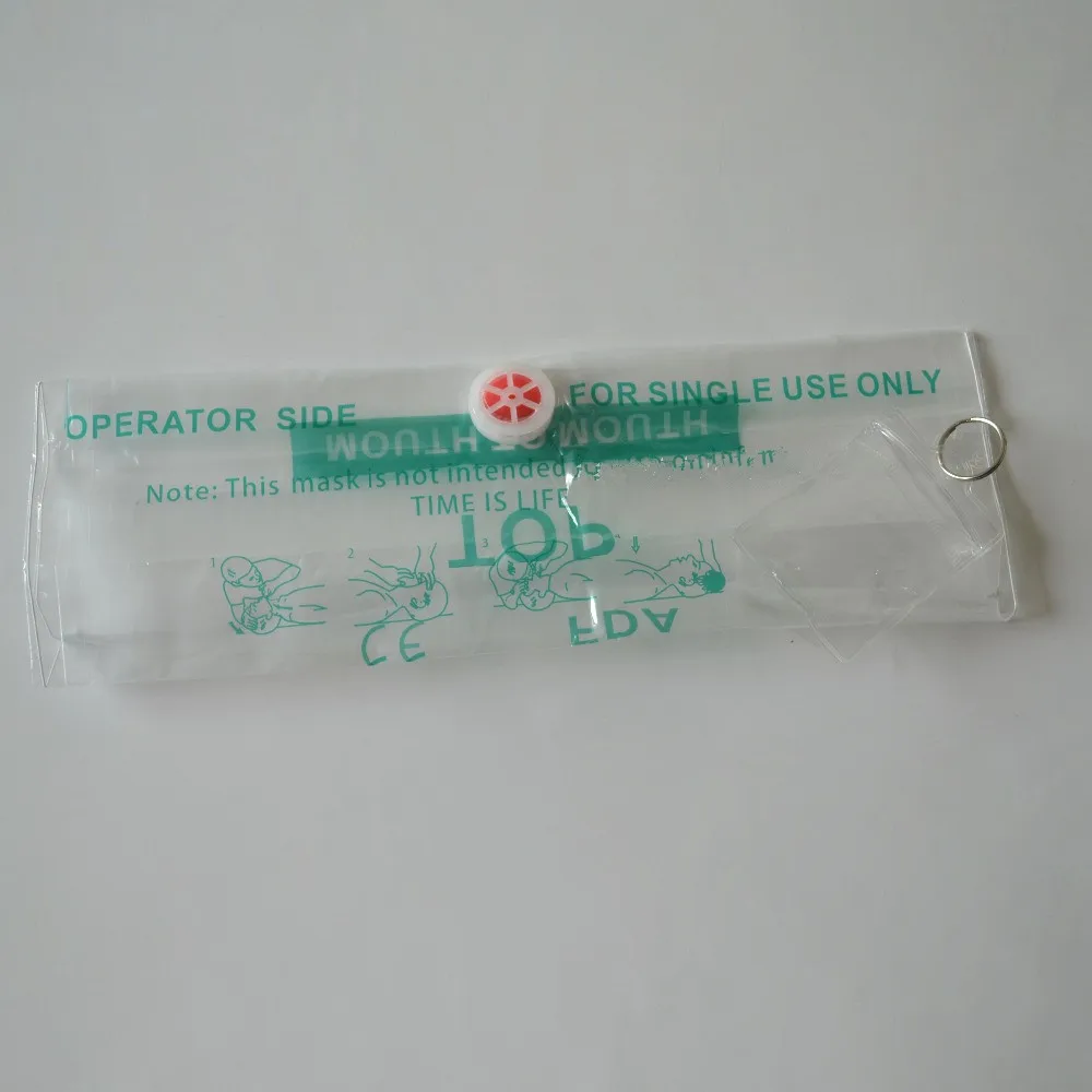 

40pcs Handy CPR Resuscitator Mask With PVC Waterproof Keychain Emergency Face Shield For Health Care Tools