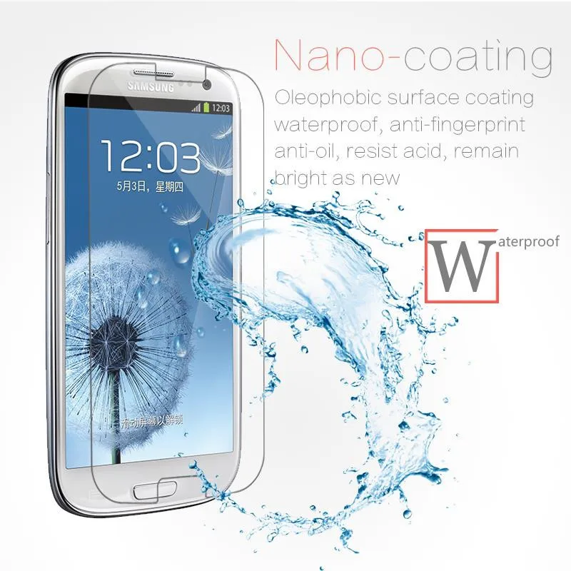Защитное стекло для Samsung Galaxy S3 закаленное 9H 2.5D тонкая Взрывозащищенная защитная
