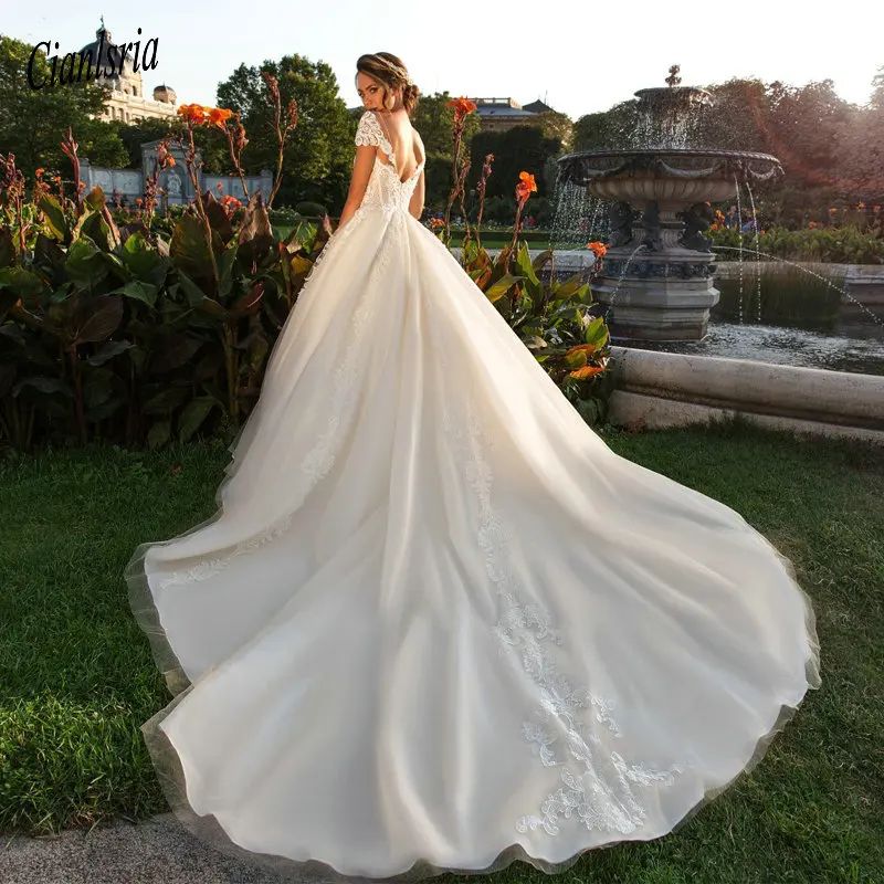 

New Fashion Simple 2020 Wedding Dresses Lace Off the shoulder Sweetheart Neck Elegant Plus size Vestido De Noiva Bride