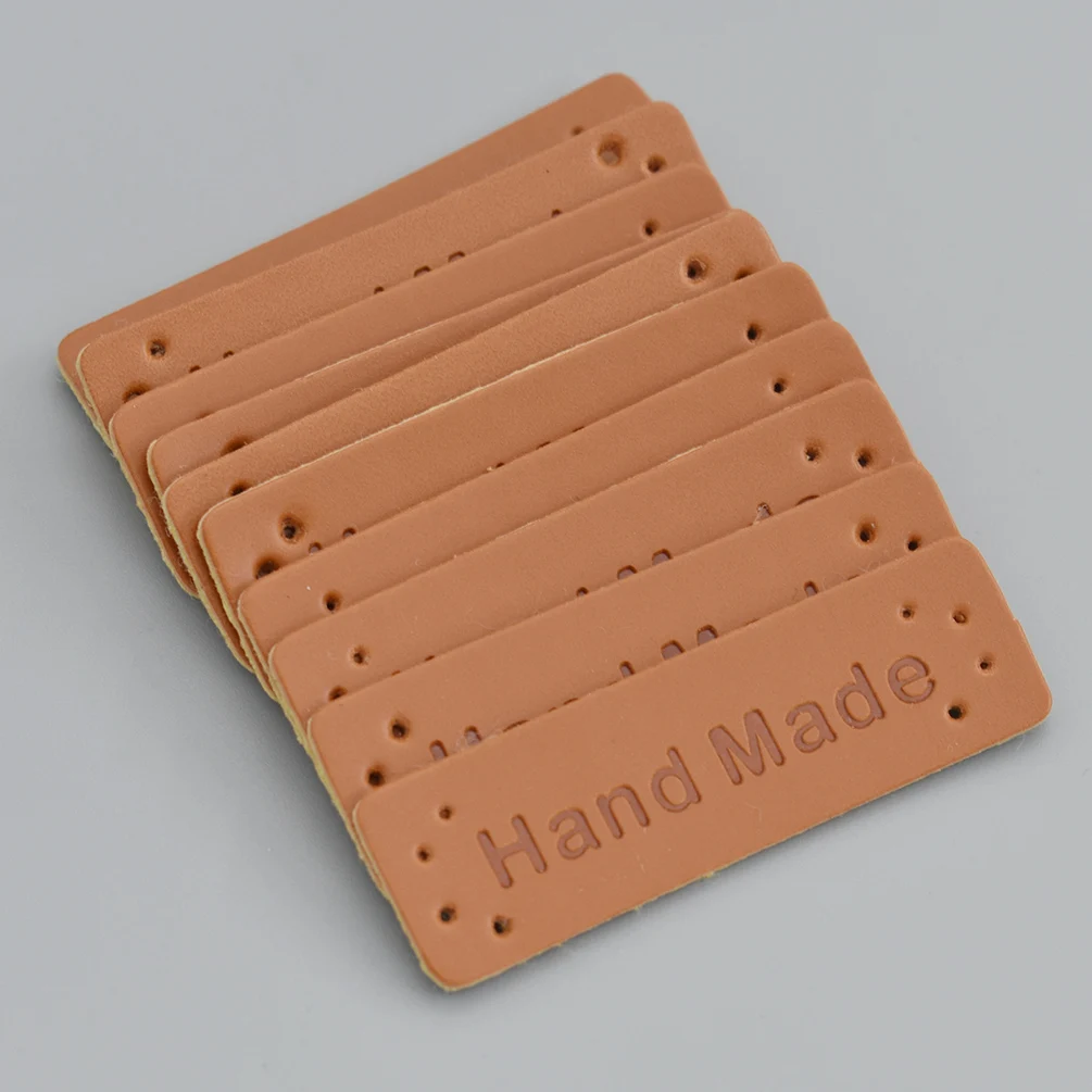 Rectangle handmade 50 шт./лот этикетки для одежды ручной работы с тиснением ручной работы этикетки для одежды для сумок Diy Швейные материалы - Цвет: Rectangle handmade