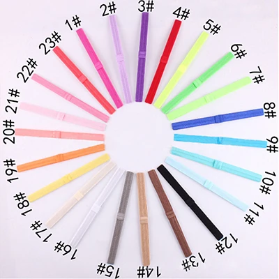 

10Pcs 1.5cm Shiny Thin Elastic Hair Bands Satin Ribbon Headband Girls Headwear
