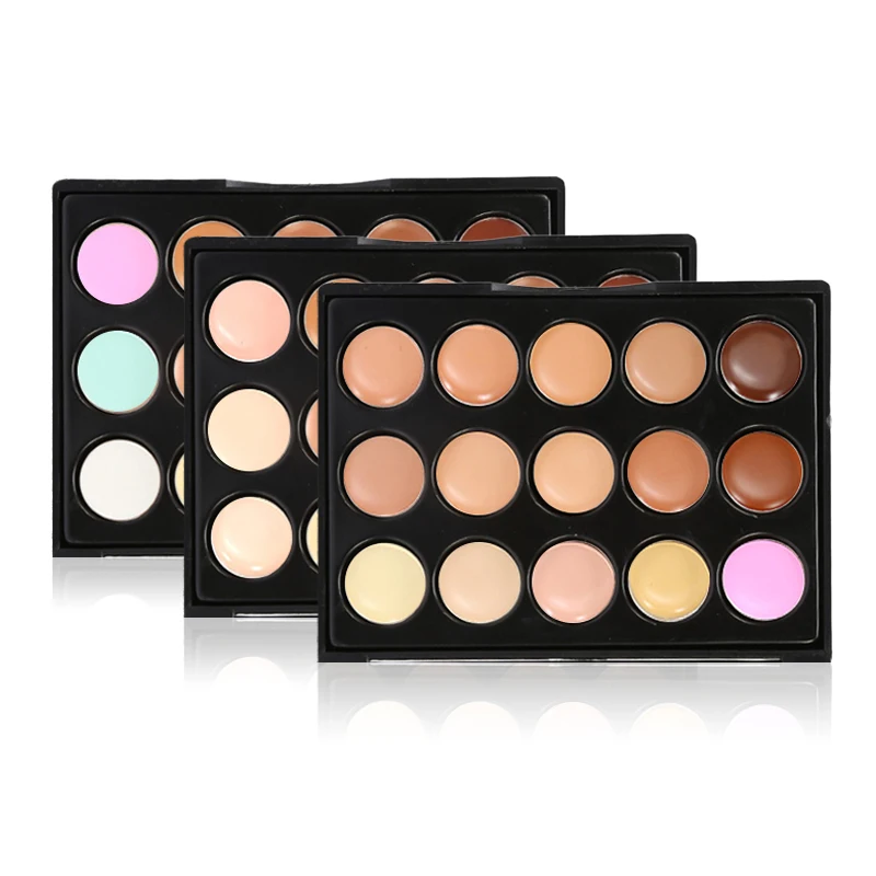 

Popfeel 15 Colors Concealer Makeup Palette Face Foundation Contour Primer Smooth Concealer Cream Palette Cosmetics Women TSLM2