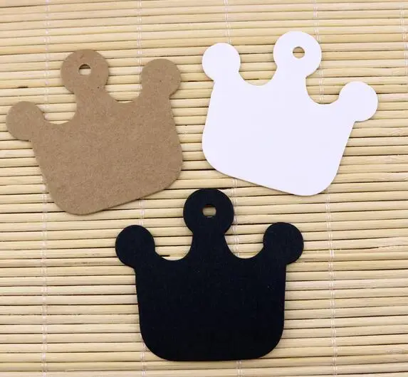 100 шт. 3 вида цветов в форме короны Бумага тегом подарочной коробке теги Свадебный