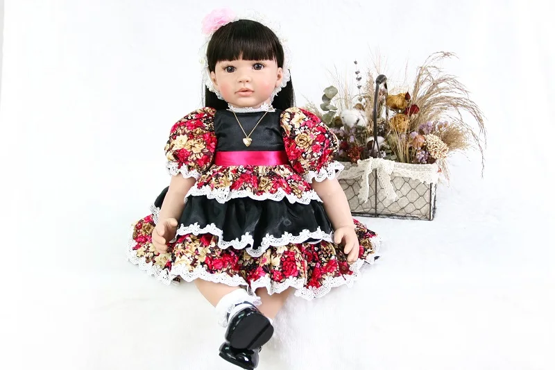 NPK Bebes Reborn Dolls de Silicone хлопковое боди для девочек 60 см Спящая Кукла игрушки