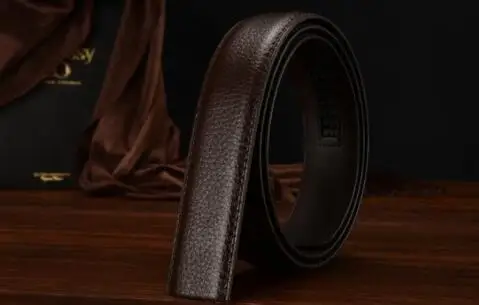 BROWN 105-125CM Подлинная Мужская пряжка ремня Пояс для отдыха бизнес аксессуары Автоматическая пряжка Ширина 3,5 см ремни мужские высокого качества - Цвет: BROWN 105-125CM