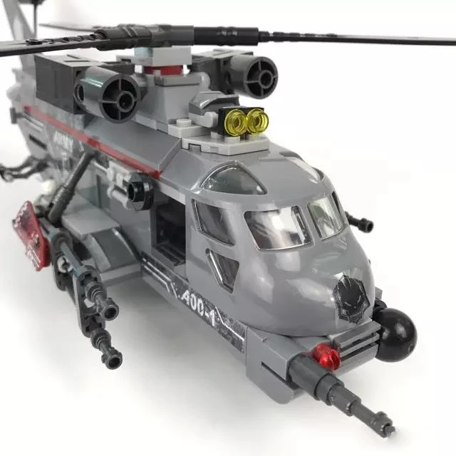 340 шт. Лидер продаж блоки военные пластиковые фигурки строительные DIY RC вертолет