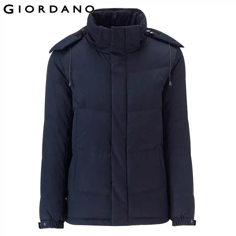 Giordano мужской пуховик по форме пальто из утиного пуха данная модель имеет два