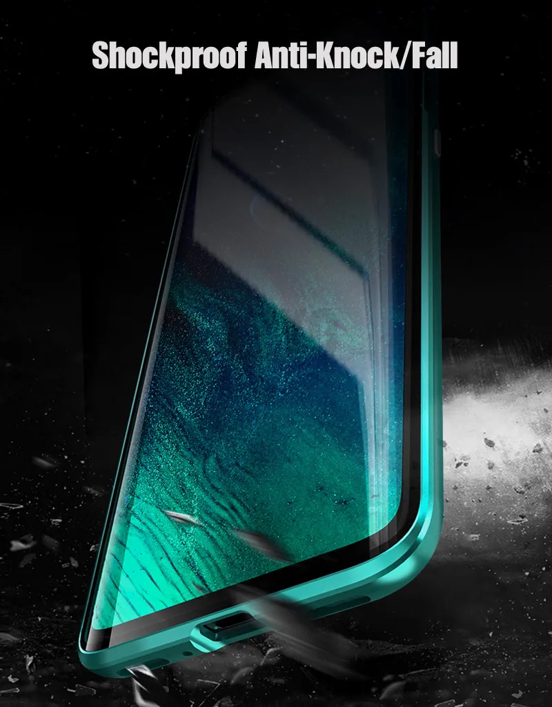 Роскошный магнитный металлический бампер чехол для Oneplus 7 Pro Чехол прозрачный двусторонний-стекло в рамке полный корпус Чехол One Plus 7 Pro Чехол Броня