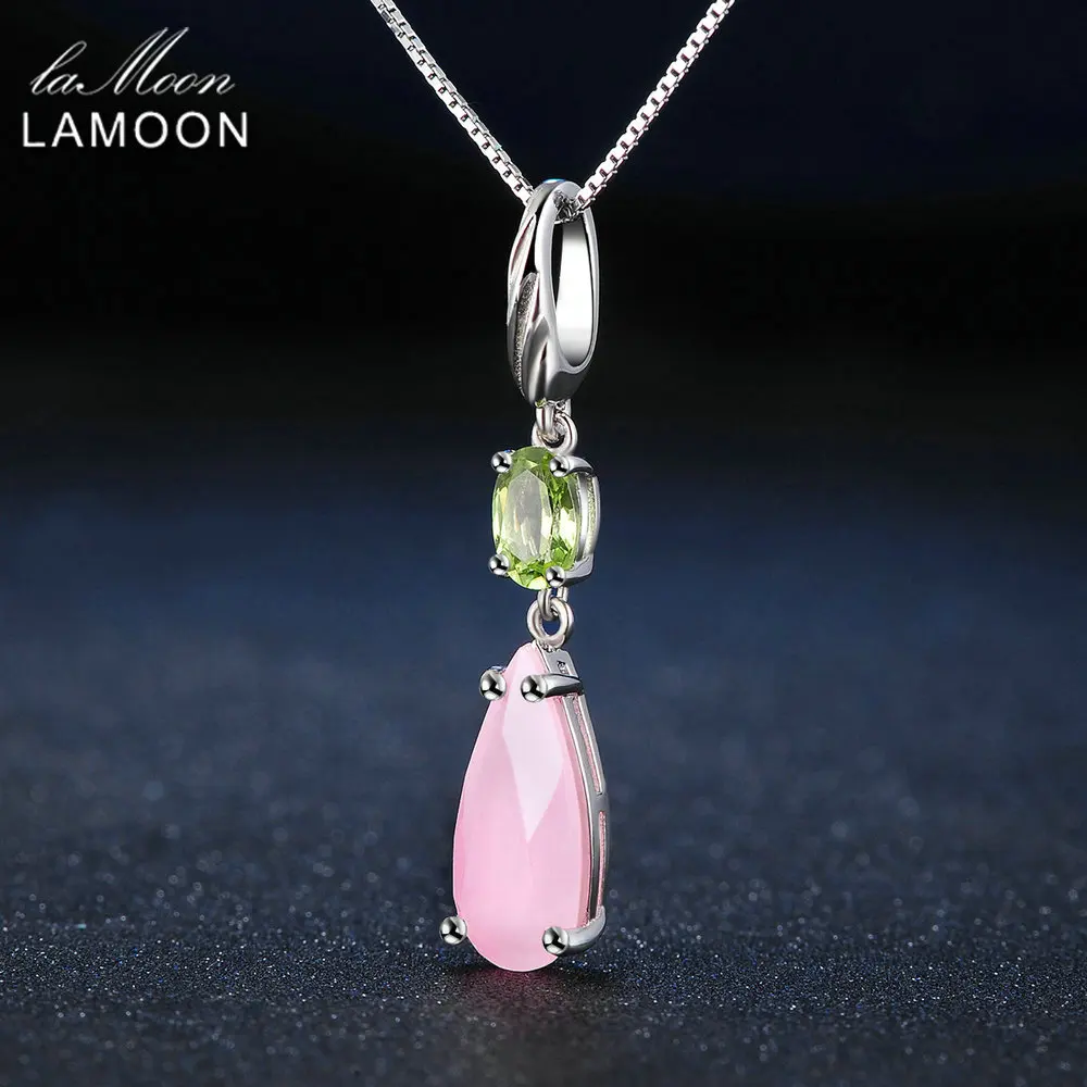 Lamon 925 пробы серебряная цепочка ожерелье милая Капля воды Западный натуральный