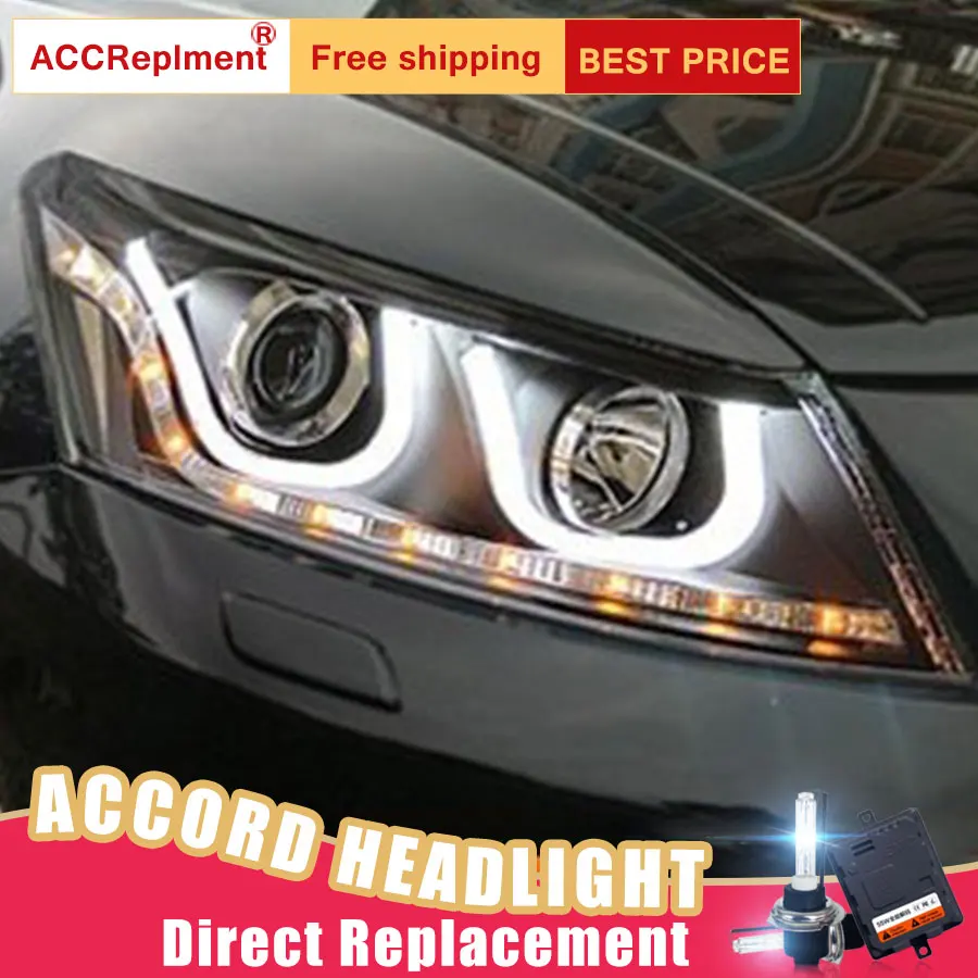 2 шт. светодиодный фары для Honda Accord 2008 2012 автомобиля Ангельские Глазки ксенон HID