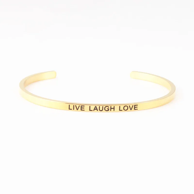 2017 хит продаж браслет из нержавеющей стали с гравировкой положительная