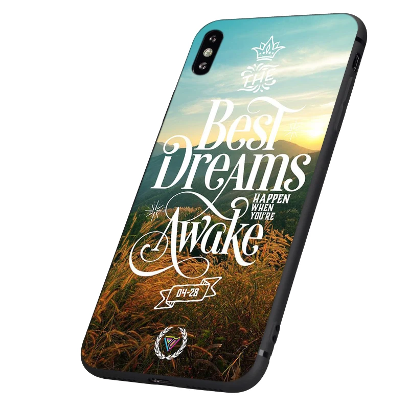 black tpu case for iphone 5 5s se 6 6s 7 8 plus x 10 case silicone cover for iphone xr xs max inspirational motivational quotes free global shipping