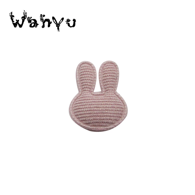 60pcs Hot Stamping Cloth Rabbit Padded Patches Appliques For Clothes Sewing Supplies DIY Decoration | Дом и сад