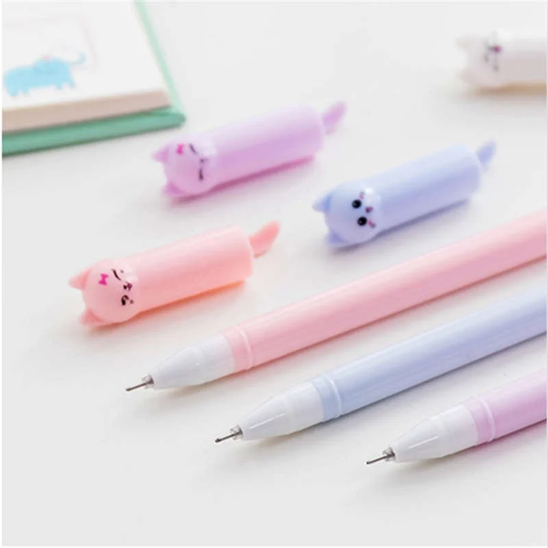 4 шт. милые пластиковые ручки в виде кошки|gift gifts|gift cutegift party |
