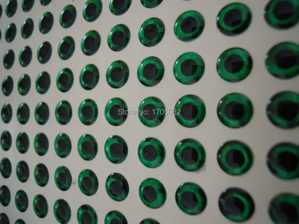 

310pcs 6mm Green Eyes 3D Holographic Fishing Lure Eyes Fly Tying Jigs Crafts Dolls