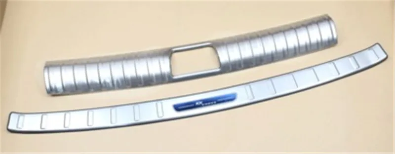 

10PCS Stainless Ste Rear bumper Protector Sill Scuff Plate/Door Sill Protector Sticker Car styling fit For Kia KXcross 2017