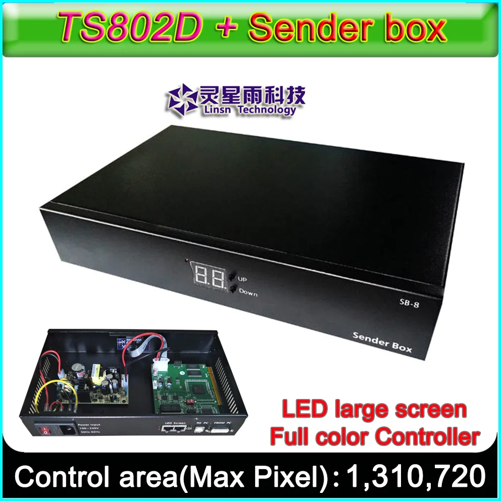 LINSN полноцветный светодиодный контроллер TS802D карта управления TS852D внешняя