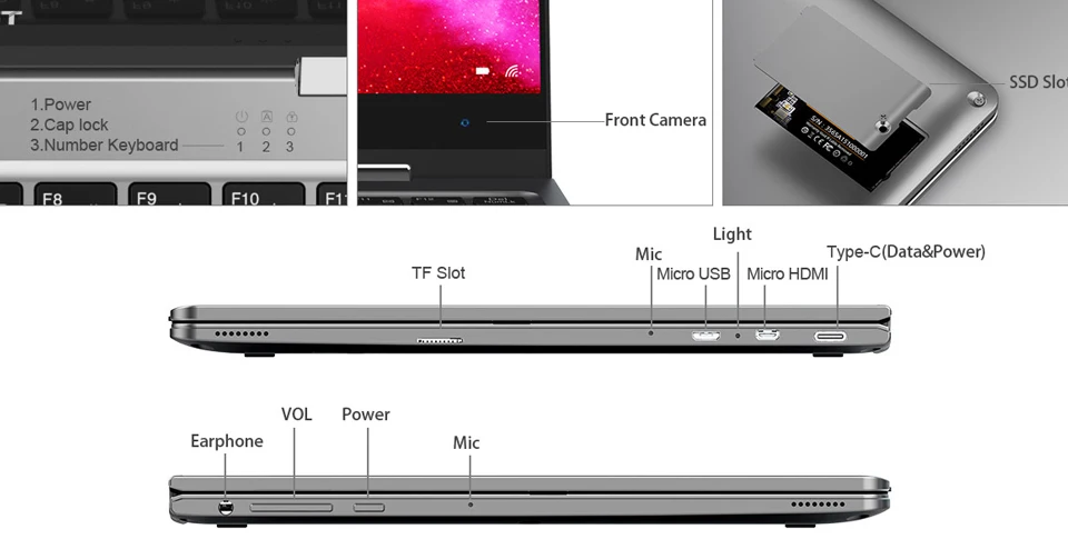 Ноутбук Teclast F5R 11,6 дюймов Win 10 8 Гб DDR4 128 Гб SSD Intel Gemini Lake N3450 360 градусов шарнир сенсорного экрана ноутбука