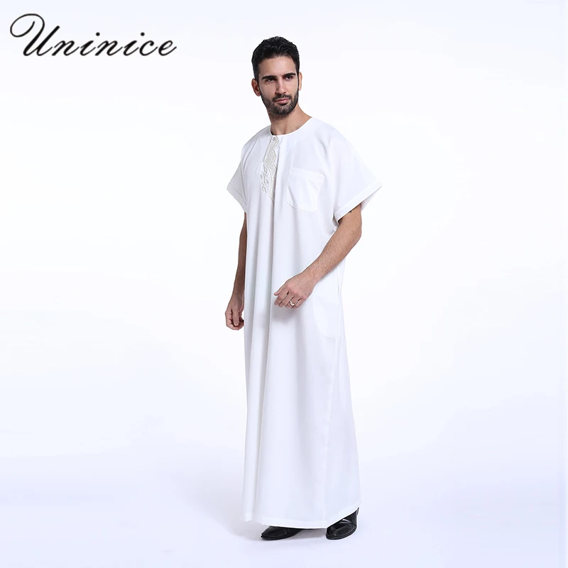 Мусульманское Для Мужчин's Тобе Thoub Исламская Абаи daffah dishda хлопок белье Бурка