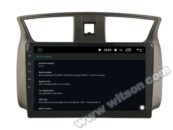 WITSON 9 ''IPS экран Android 8 0 Восьмиядерный 4 ГБ ОЗУ + 64 флэш радио для NISSAN SYLPHY 2012 2016 1024x600