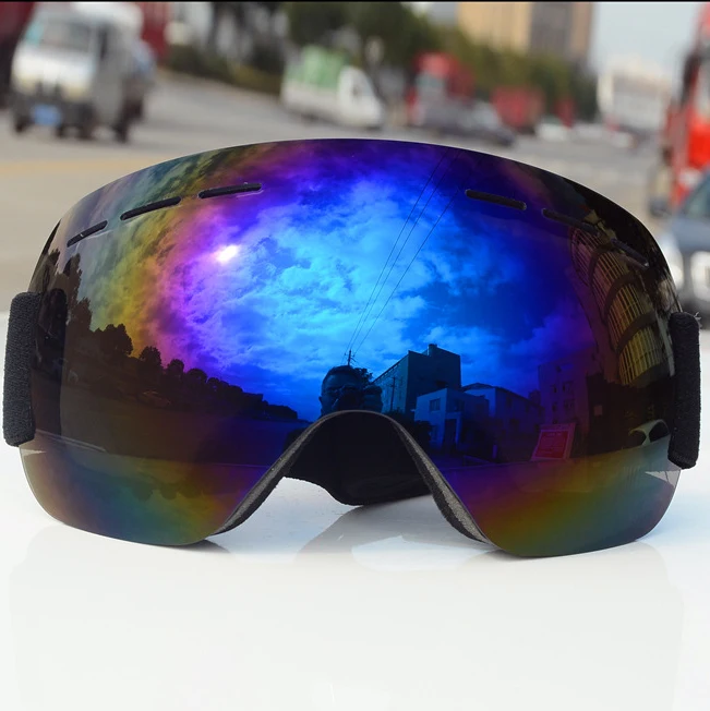 Лыжные очки антизапотевающая маска UV400 большие сферические для катания на лыжах