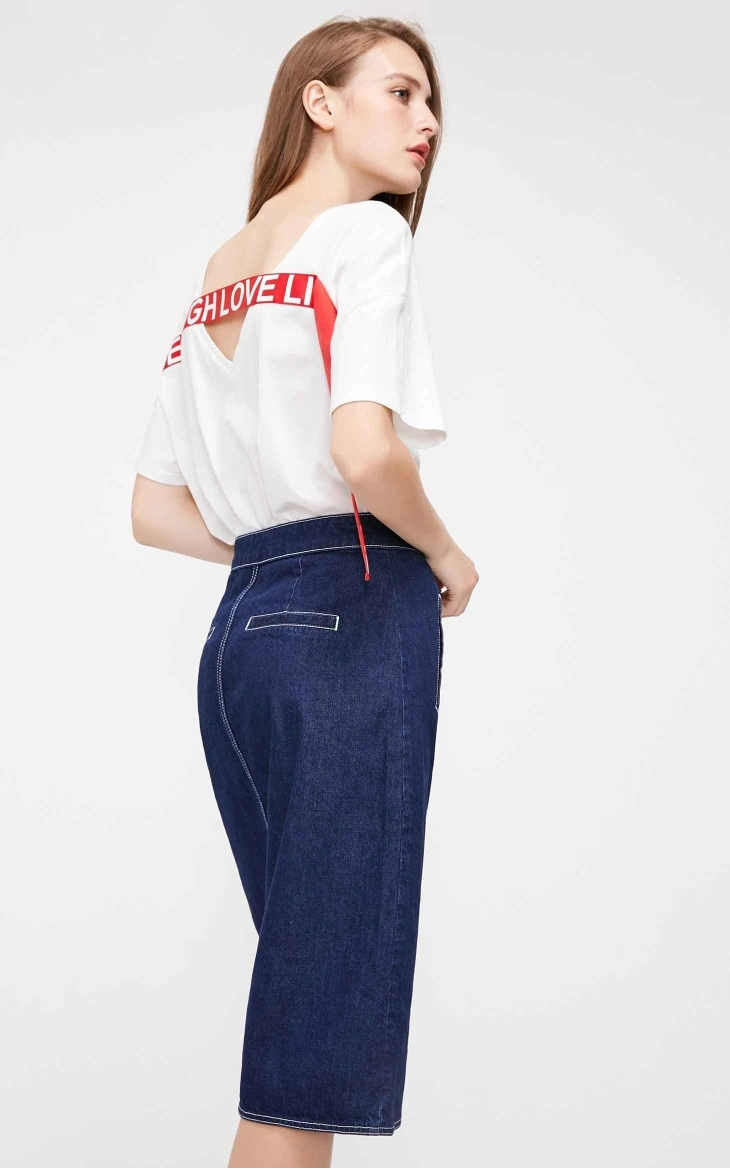 Vero Moda New Women's Decorative Zip A-lined Denim Skirt | 318337519