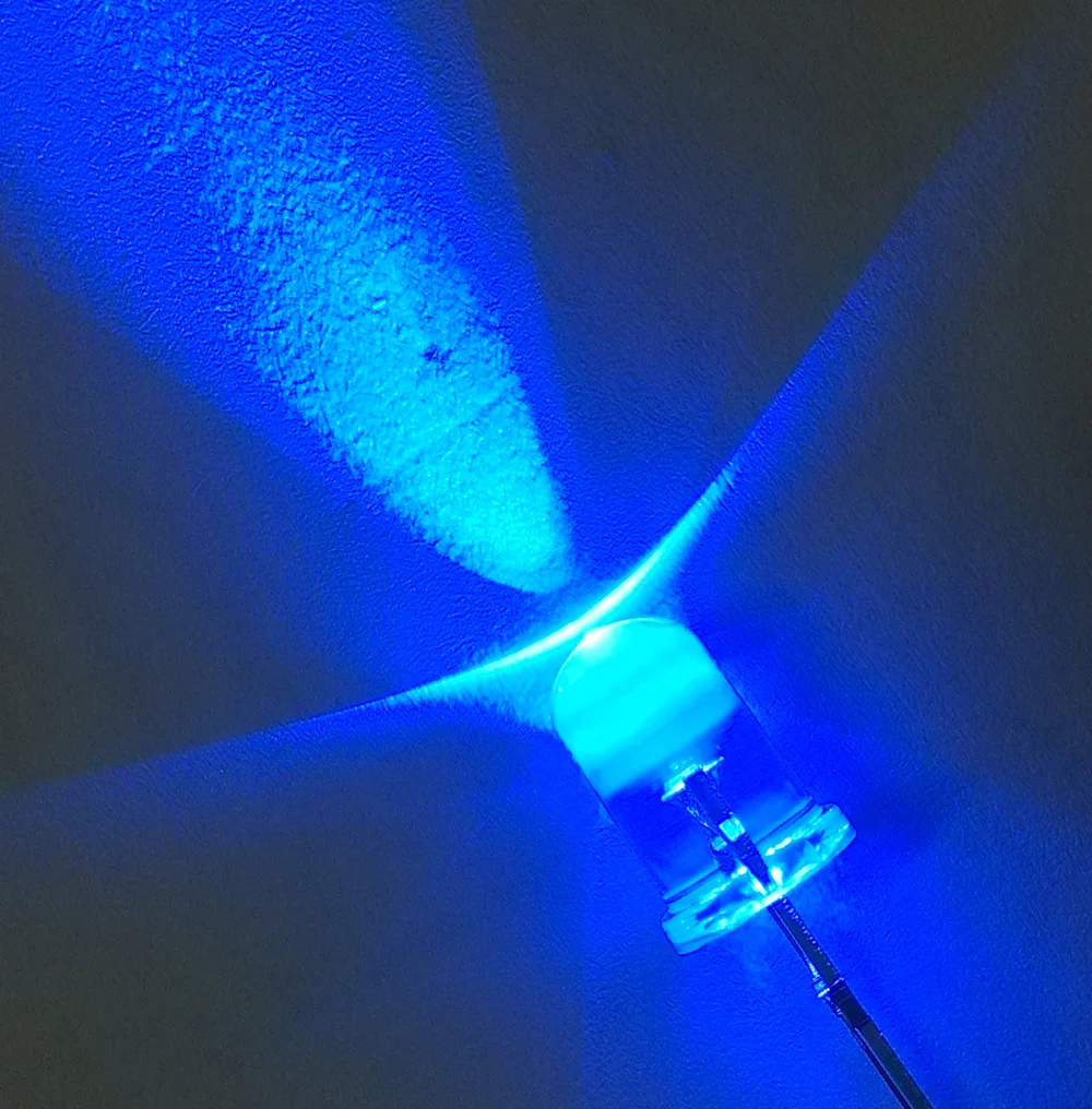 100 шт./лот Ультра высокая яркость LED 5 мм круглые прозрачные бусины красный зеленый