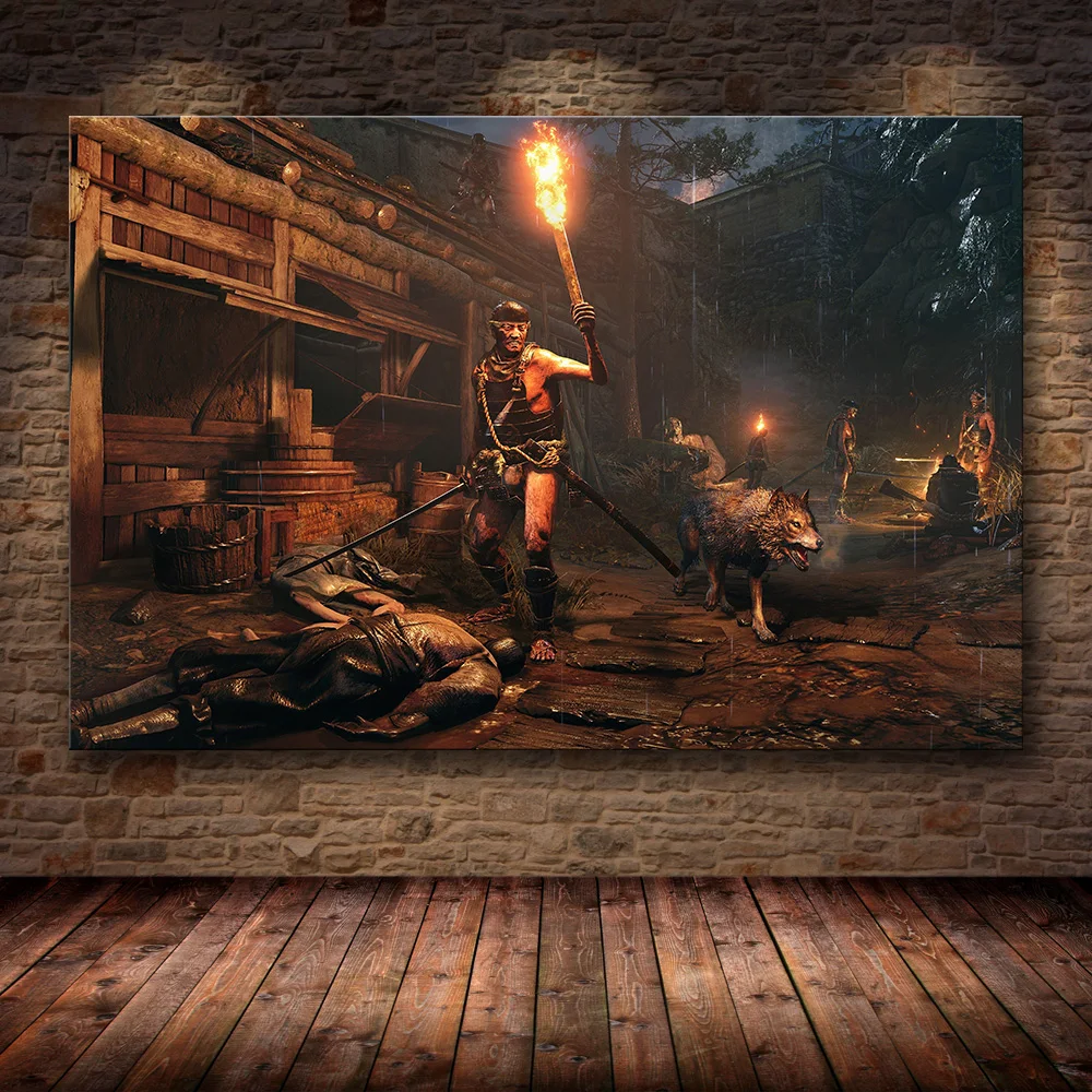 08 Без рамы Плакат Украшение живопись Sekiro: Тени умрёт дважды на HD холсте Живопись Искусство - Цвет: 08