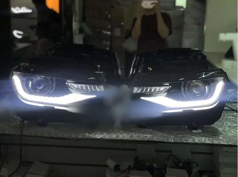 2 шт. для автомобиля налобный фонарь Для Camaro 2014 2015 ксеноновые фары Plug and Play