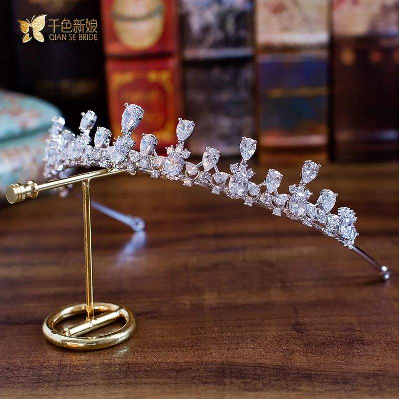 Модные Интимные аксессуары Винтаж Корона женский тиара ювелирных изделий