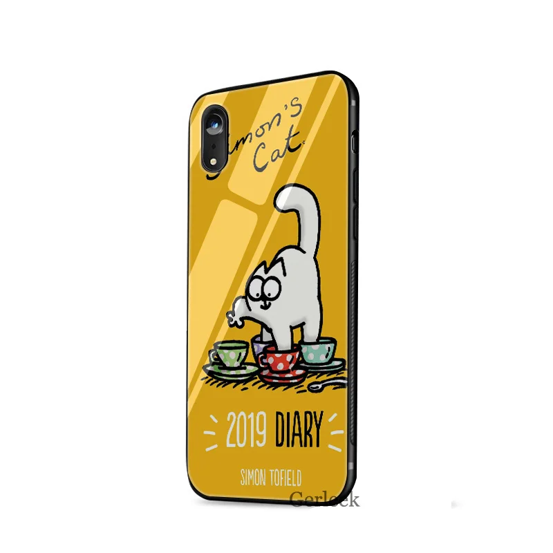 Стеклянный чехол для телефона милый iPhone 5 5S SE 6 6s 7 8 Plus X XS XR Max защитный
