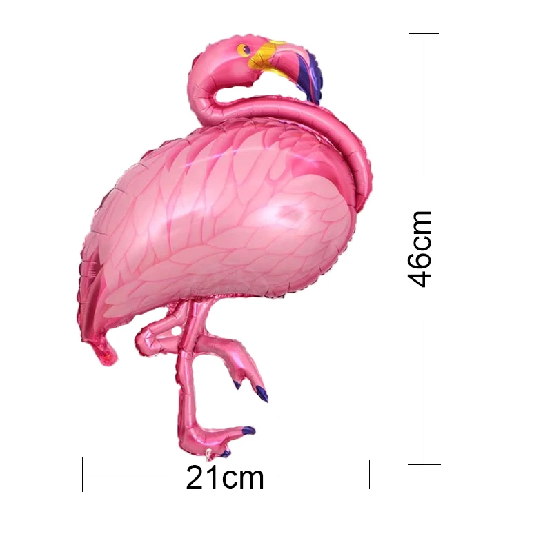 ZOPHIL 46x21cm 7pcs Foli Flamingo Balloon Inflatable Decoration Kids Wedding Summer Party Valentines Day Supplies Hawaii Beach | Дом и сад