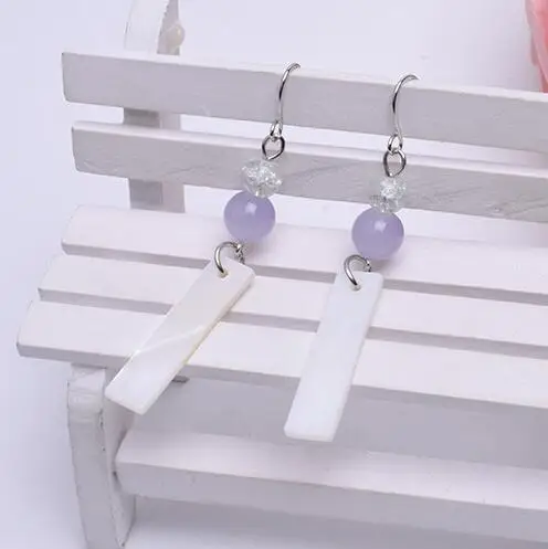 Ey684 богемный Темперамент Длинная ручка для сломанных темно-фиолетовых бусин