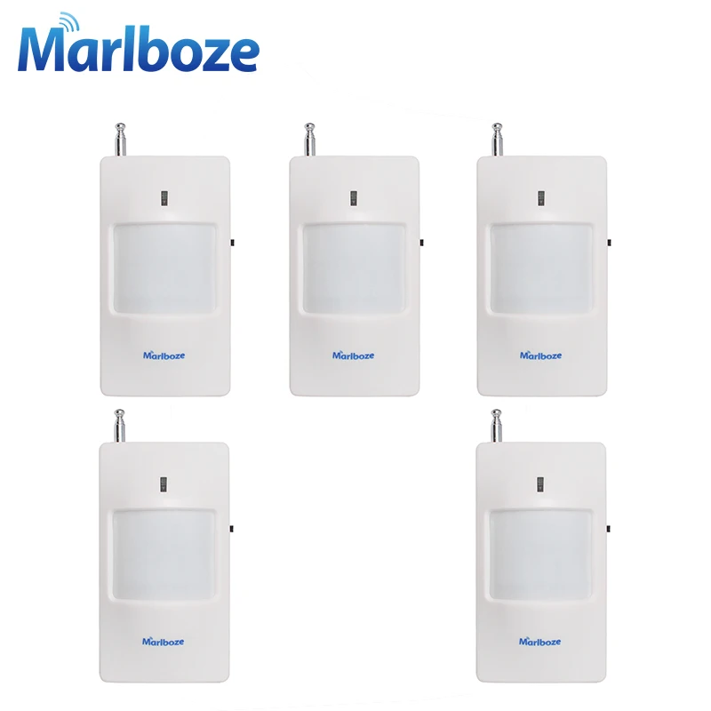 Marlboze 5 шт./лот 433 мГц беспроводной инфракрасный детектор с батарея движения PIR