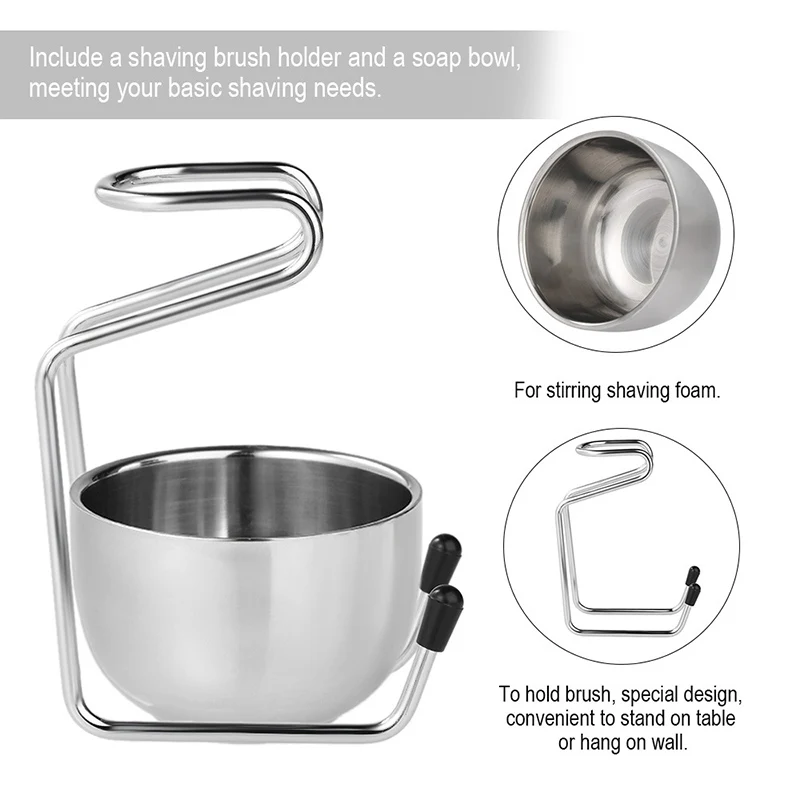 Барсук щетка для бритья держатель бритвы + миска чашка набор инструментов мыла