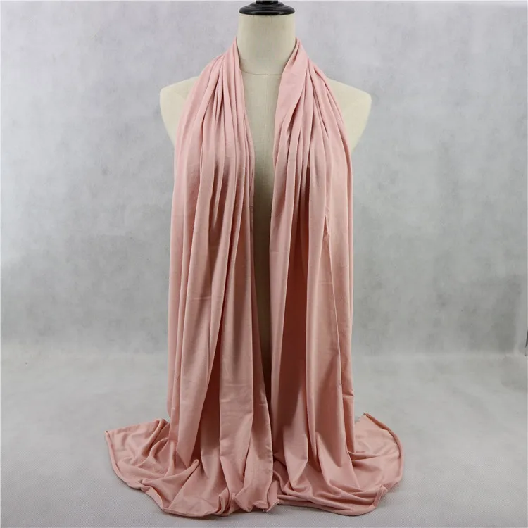 Лучшее качество хиджаб из Джерси мягкий материал длинные мусульманские Шали