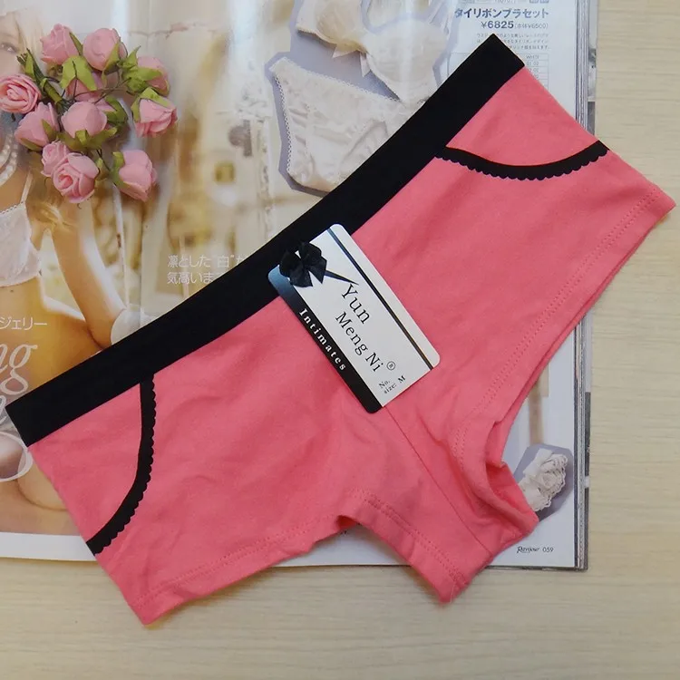 Трусы-боксеры женские с карманами хлопковые короткие трусики-танга интимное