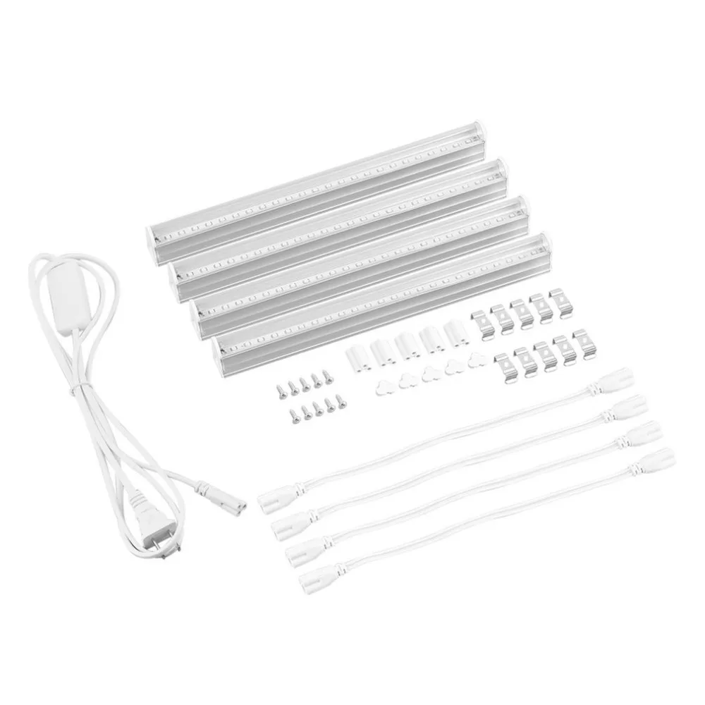 4 шт. Светодиодная лампа для выращивания растений лампы комнатных T5 трубчатый