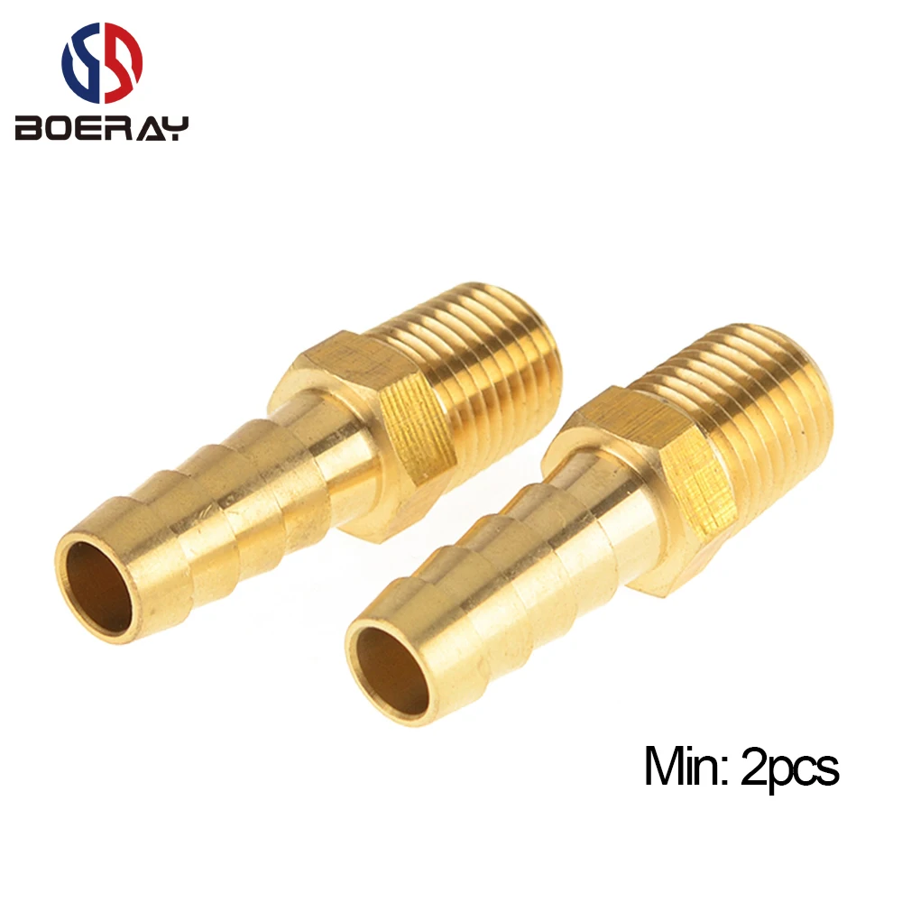 5/2 шт. 3/1" 1/4" 5/1" 3/8" 1/" 5/8" 1/" 1/4" 3/" 1/2" NPT латунных фитингов штуцер для шланга муфта адаптер(модель: 125