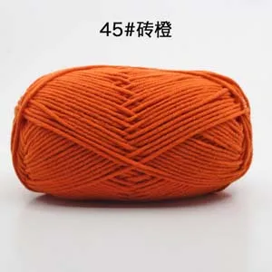 50 г/мяч 4 Plys Хлопок Детская Пряжа молочного оттенка нитки для вязания шерсть линия окрашенная для рук шерстяные вязаные - Цвет: 45