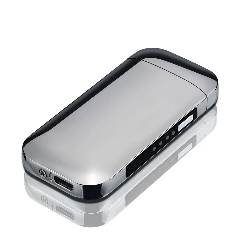USB Зажигалка плазменная двойной Ветрозащитный дуги Usb Зарядка сигареты Ligther для некурящих лазерный логотип