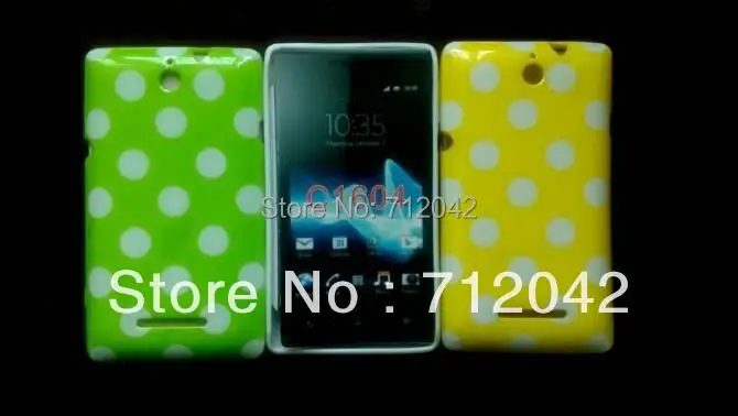 OEEKOI Мягкий ТПУ гелевый Чехол в горошек для телефона Sony Xperia E dual C1604 C1605 бесплатная