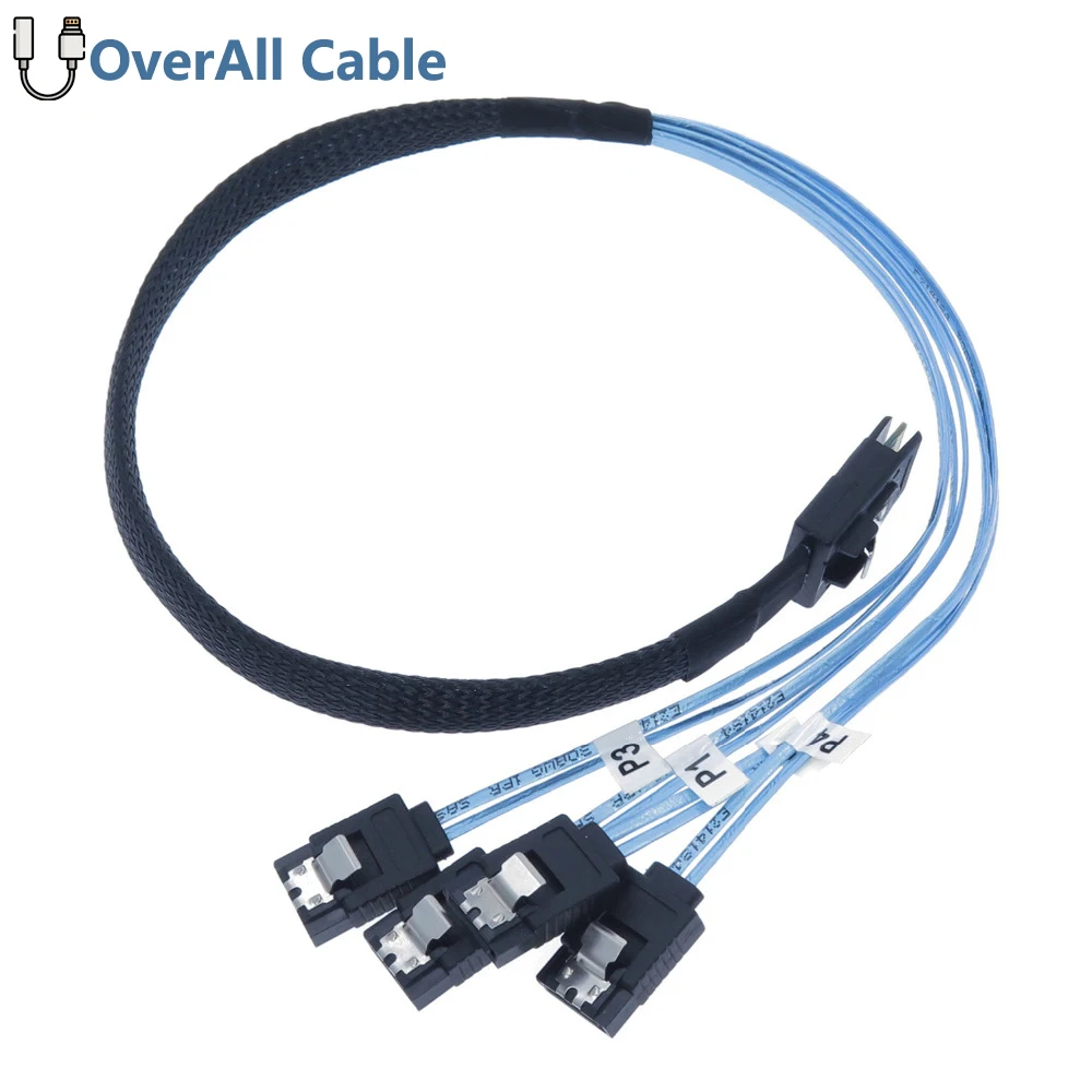Внутренний Mini SAS SFF-8087 (хост) до 4x7 pin SATA (устройство) внутренний Fanout кабель 1 м для LSI